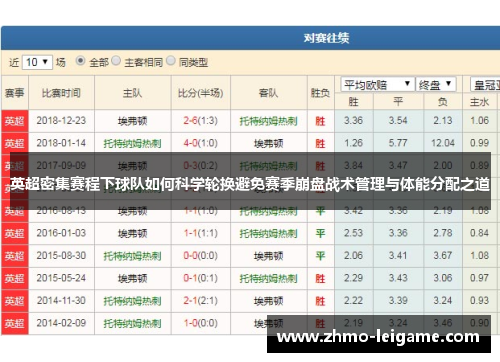 英超密集赛程下球队如何科学轮换避免赛季崩盘战术管理与体能分配之道